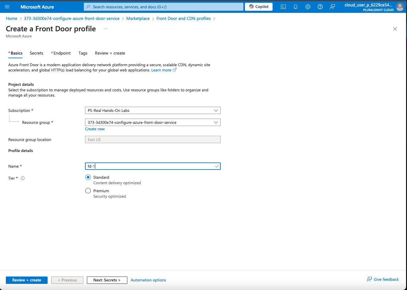 Configure Azure Front Door