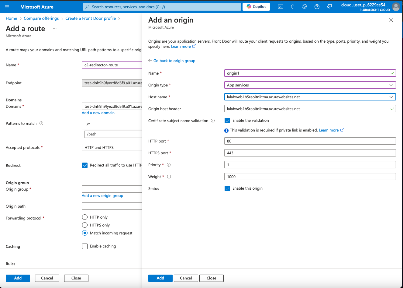 Configure Azure Front Door