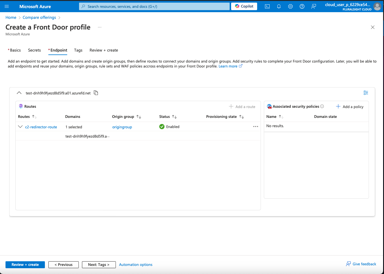 Configure Azure Front Door